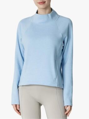 Leapstride Stand-Up Turtleneck Fleece Sweatshirt Cozy Outdoor-Core Pullover NWT